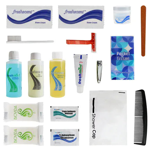 18 Piece Premium Wholesale Hygiene Kits